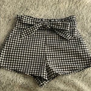 Forever 21 Black and White Gingham Shorts